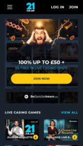 21.co.uk casino website