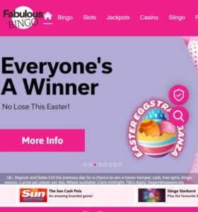 Fabulous Bingo casino website