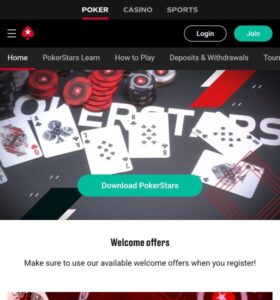 PokerStars casino website