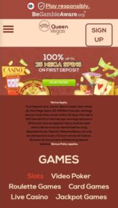 QueenVegas casino website