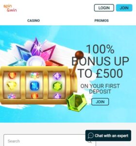 Spin and Win casino website