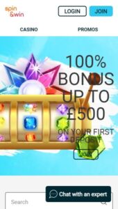 Spin and Win casino website