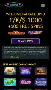 Vegas Mobile Casino casino website