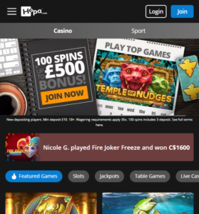 Hopa casino website