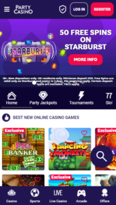 Party Casino casino website