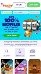 Peachy Games casino website